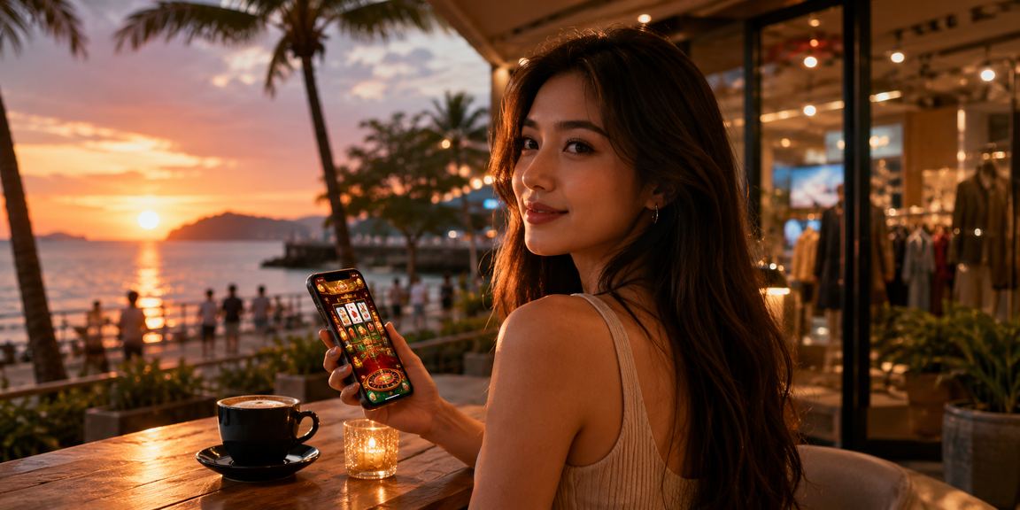Pengguna mengakses aplikasi taruhan kriket bet9ja di Kota Kinabalu Sabah Malaysia